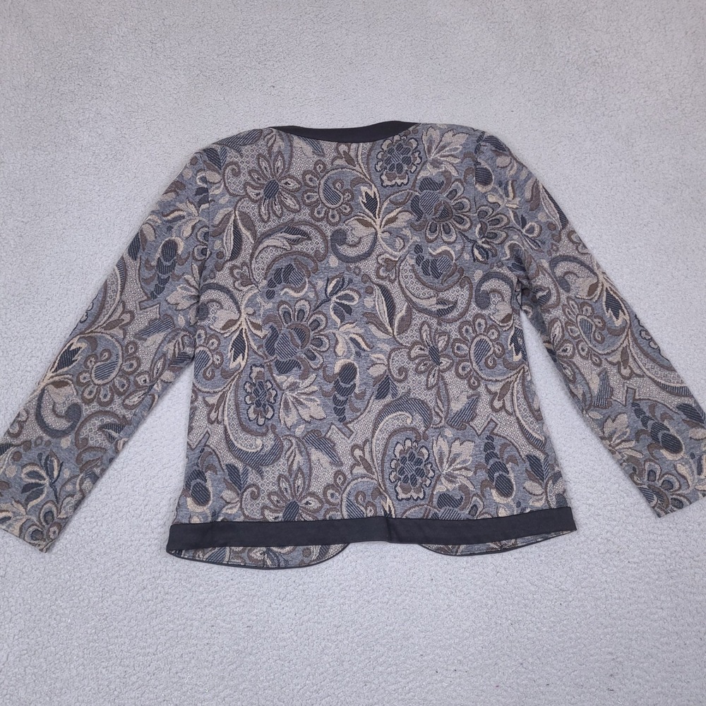 Vintage Pablo Collection Blazer Jacket Womens 14 Floral‎ Jacquard Button Front - Picture 10 of 11